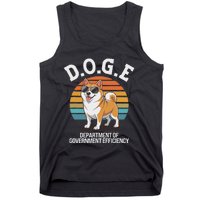 Doge Department Of Government Efficiency Cute Shiba Inu Dog Tank Top