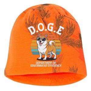 Doge Department Of Government Efficiency Cute Shiba Inu Dog Kati - Camo Knit Beanie