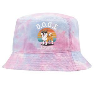 Doge Department Of Government Efficiency Cute Shiba Inu Dog Tie-Dyed Bucket Hat