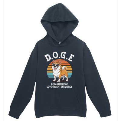 Doge Department Of Government Efficiency Cute Shiba Inu Dog Urban Pullover Hoodie