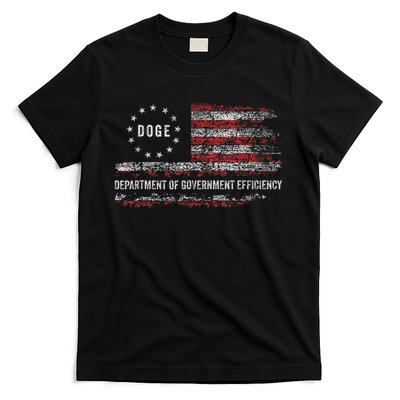 Doge Department Of Government Efficiency D.O.G.E. Us Flag T-Shirt