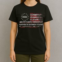 Doge Department Of Government Efficiency D.O.G.E. Us Flag T-Shirt