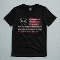 Doge Department Of Government Efficiency D.O.G.E. Us Flag T-Shirt