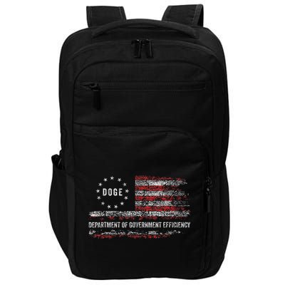 Doge Department Of Government Efficiency D.O.G.E. Us Flag Impact Tech Backpack