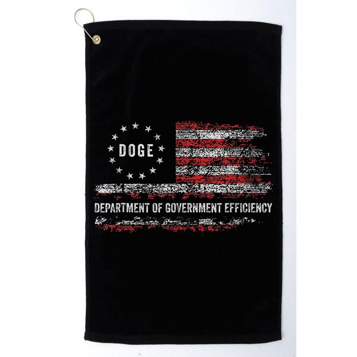 Doge Department Of Government Efficiency D.O.G.E. Us Flag Golf Towel