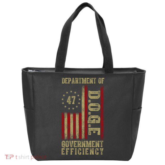 Doge Department Of Government Efficiency Zip Tote Bag