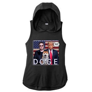 Doge Department Of Government Efficiency Ladies PosiCharge Tri-Blend Wicking Draft Hoodie Tank