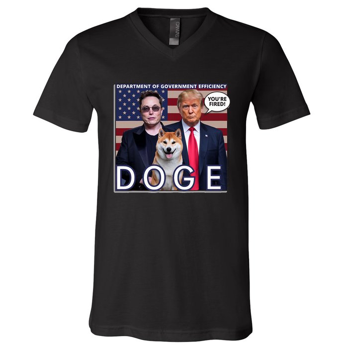 Doge Department Of Government Efficiency V-Neck T-Shirt