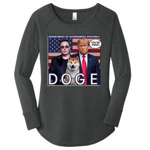 Doge Department Of Government Efficiency Women's Perfect Tri Tunic Long Sleeve Shirt