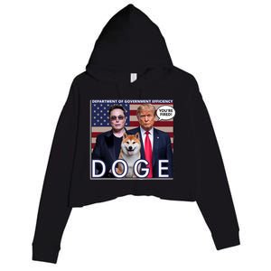 Doge Department Of Government Efficiency Crop Fleece Hoodie