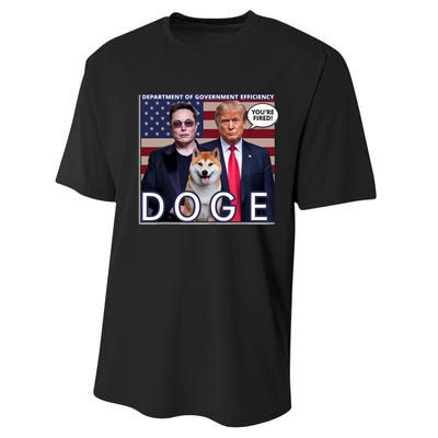 Doge Department Of Government Efficiency Performance Sprint T-Shirt