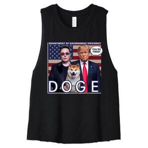 Doge Department Of Government Efficiency Women's Racerback Cropped Tank