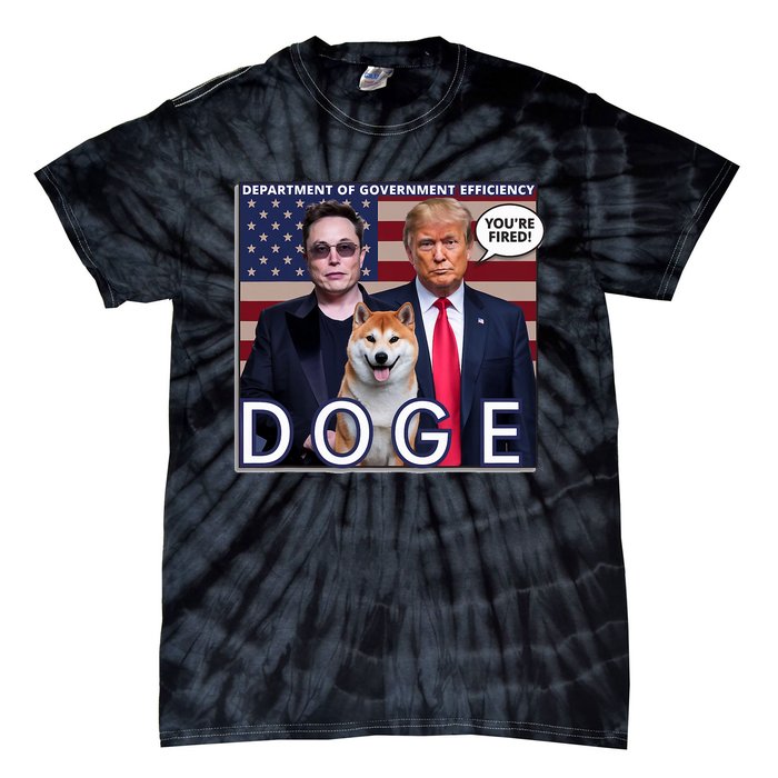 Doge Department Of Government Efficiency Tie-Dye T-Shirt