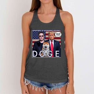 Doge Department Of Government Efficiency Women's Knotted Racerback Tank