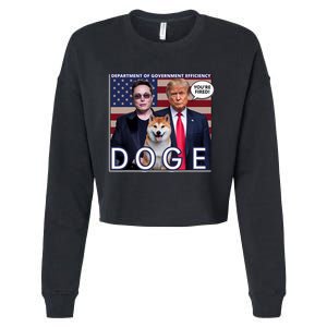 Doge Department Of Government Efficiency Cropped Pullover Crew