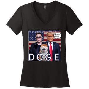 Doge Department Of Government Efficiency Women's V-Neck T-Shirt