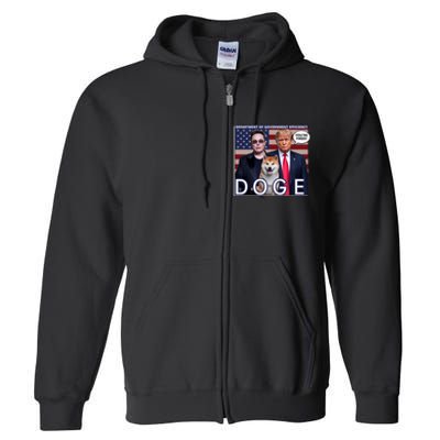 Doge Department Of Government Efficiency Full Zip Hoodie