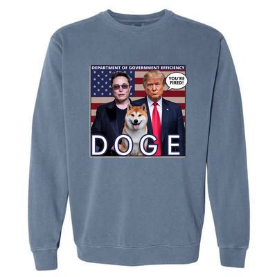 Doge Department Of Government Efficiency Garment-Dyed Sweatshirt