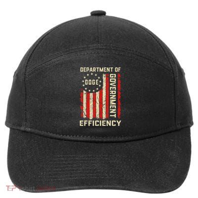 DOGE Department Of Government Efficiency Retro American 7-Panel Snapback Hat