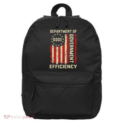 DOGE Department Of Government Efficiency Retro American 16 in Basic Backpack