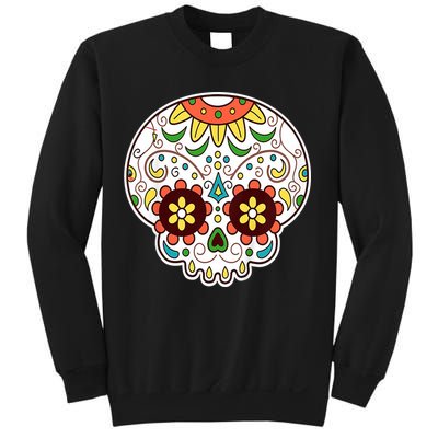 DOD Day Of The Dead Sugar Floral Skull Head Sweatshirt