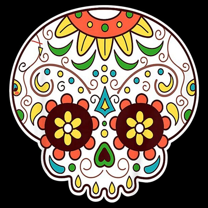 DOD Day Of The Dead Sugar Floral Skull Head Flatbill Hat