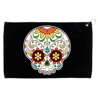 DOD Day Of The Dead Sugar Floral Skull Head Grommeted Golf Towel