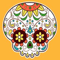 DOD Day Of The Dead Sugar Floral Skull Head Cooling Performance Crew T-Shirt