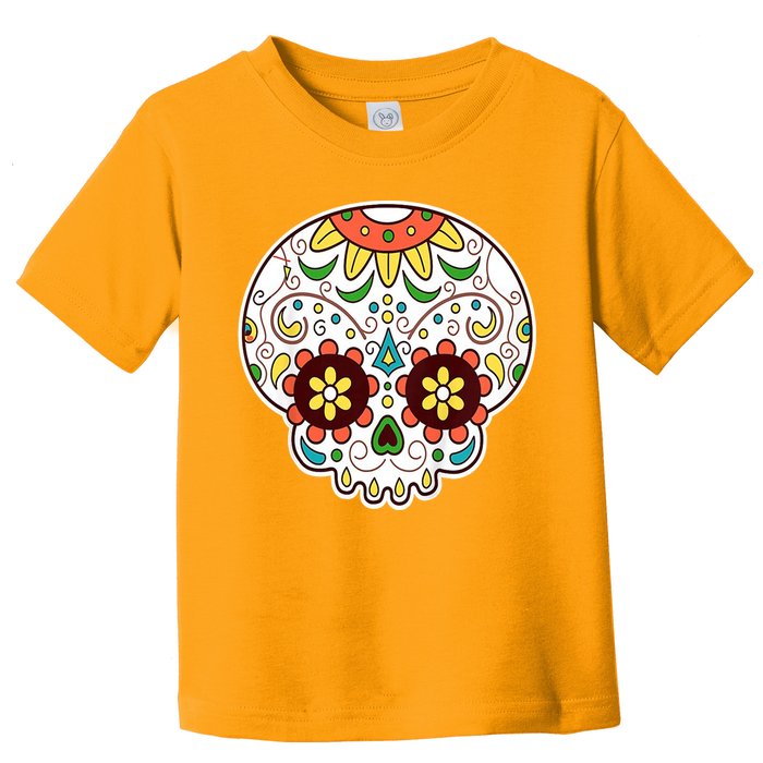 DOD Day Of The Dead Sugar Floral Skull Head Toddler T-Shirt