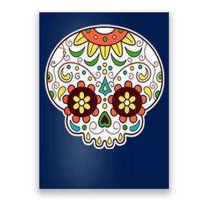 DOD Day Of The Dead Sugar Floral Skull Head Poster