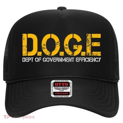 Doge Department Of Government Efficiency High Crown Mesh Back Trucker Hat