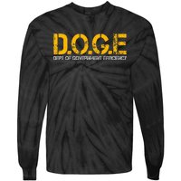 Doge Department Of Government Efficiency Tie-Dye Long Sleeve Shirt