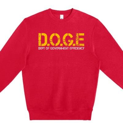 Doge Department Of Government Efficiency Premium Crewneck Sweatshirt