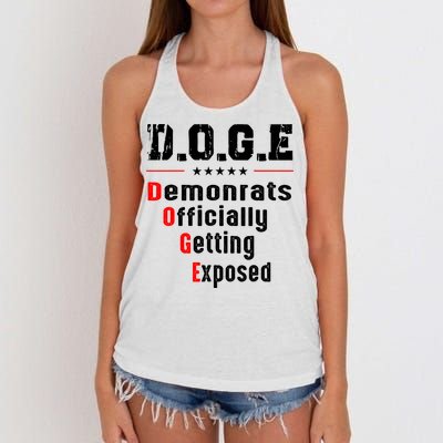 Doge Democrats Officially Getting Exposed Women's Knotted Racerback Tank