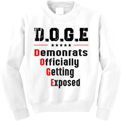 Doge Democrats Officially Getting Exposed Kids Sweatshirt