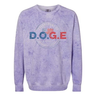 D.O.G.E. Department Of Government Efficiency Doge Colorblast Crewneck Sweatshirt