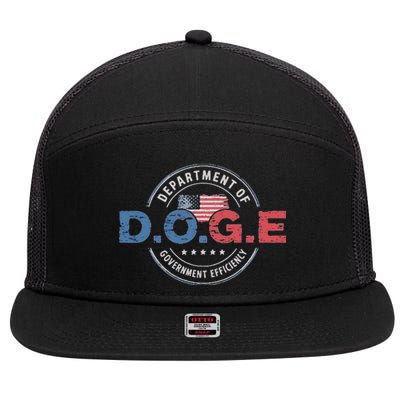 D.O.G.E. Department Of Government Efficiency Doge 7 Panel Mesh Trucker Snapback Hat