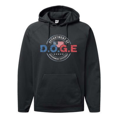 D.O.G.E. Department Of Government Efficiency Doge Performance Fleece Hoodie