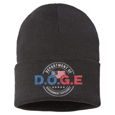 D.O.G.E. Department Of Government Efficiency Doge Sustainable Knit Beanie