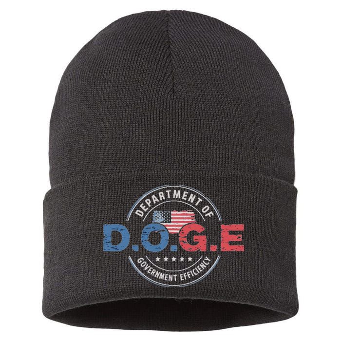 D.O.G.E. Department Of Government Efficiency Doge Sustainable Knit Beanie