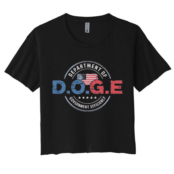 D.O.G.E. Department Of Government Efficiency Doge Women's Crop Top Tee