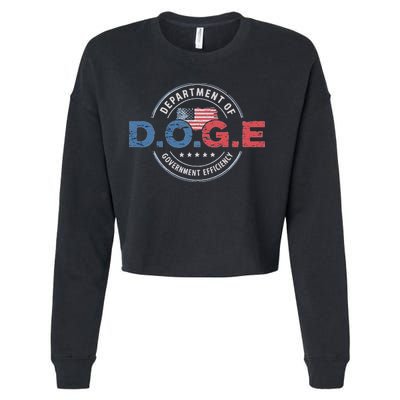 D.O.G.E. Department Of Government Efficiency Doge Cropped Pullover Crew