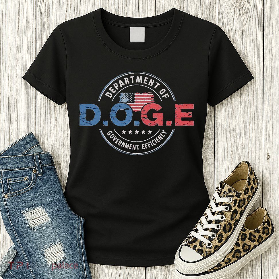 D.O.G.E. Department Of Government Efficiency Doge Womens T-Shirt