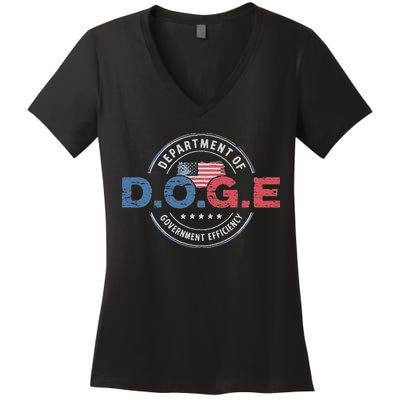D.O.G.E. Department Of Government Efficiency Doge Women's V-Neck T-Shirt