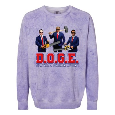 D.O.G.E. Department Of Government Efficiency Colorblast Crewneck Sweatshirt