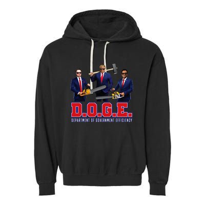 D.O.G.E. Department Of Government Efficiency Garment-Dyed Fleece Hoodie