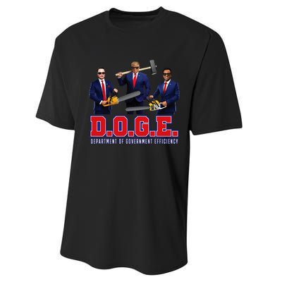 D.O.G.E. Department Of Government Efficiency Performance Sprint T-Shirt