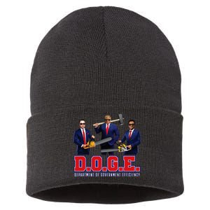 D.O.G.E. Department Of Government Efficiency Sustainable Knit Beanie