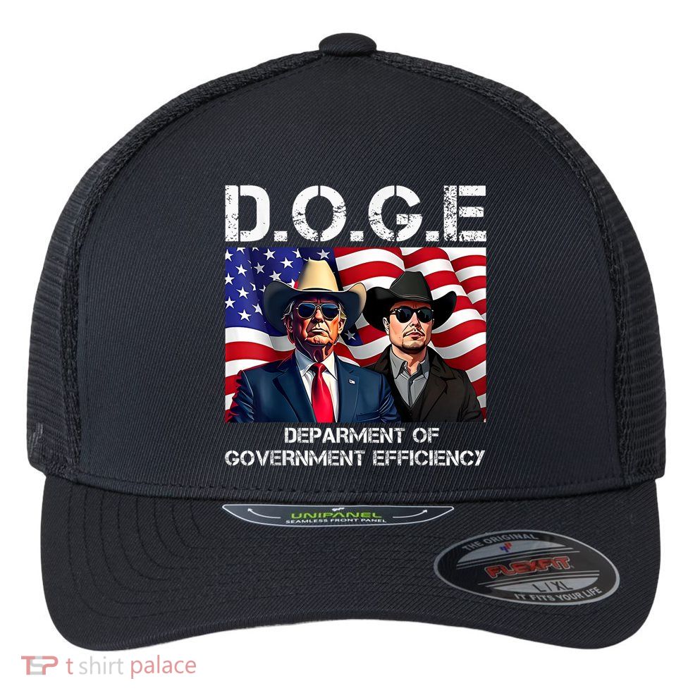 D.O.G.E Department Of Government Efficiency Flexfit Unipanel Trucker Cap
