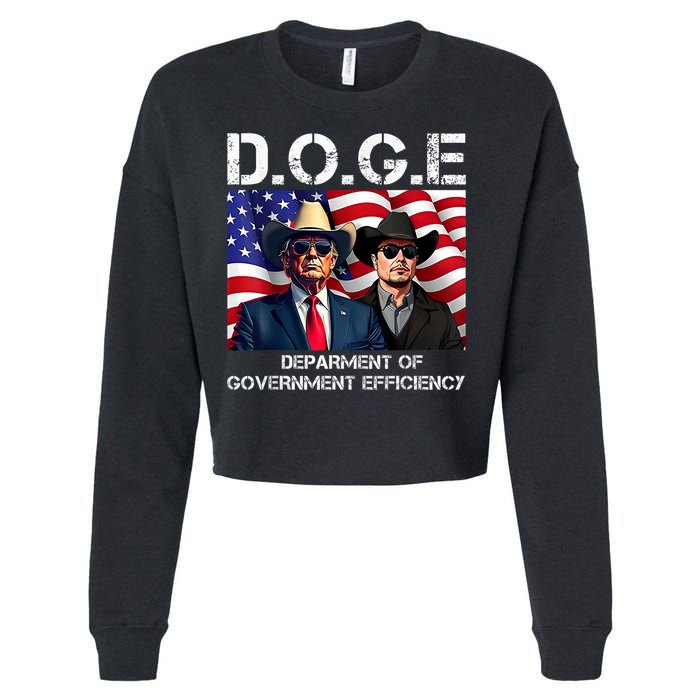 D.O.G.E Department Of Government Efficiency Cropped Pullover Crew